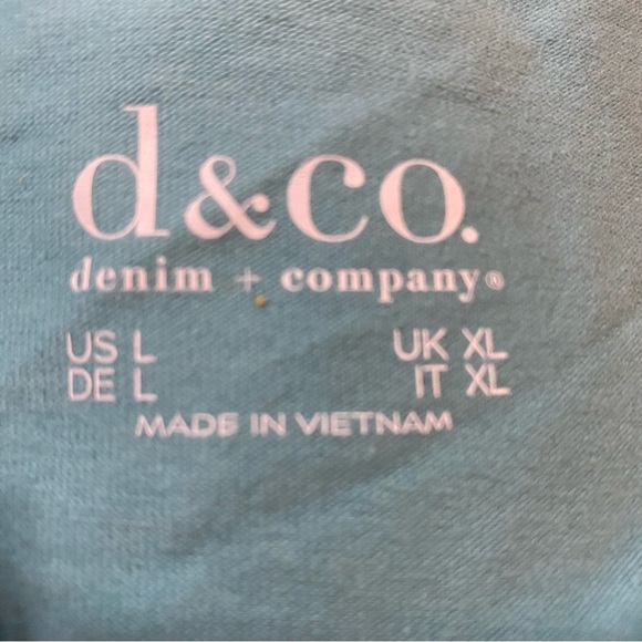 Denim & Co. Women’s Teal Short Sleeved Tee L - Picture 2 of 5